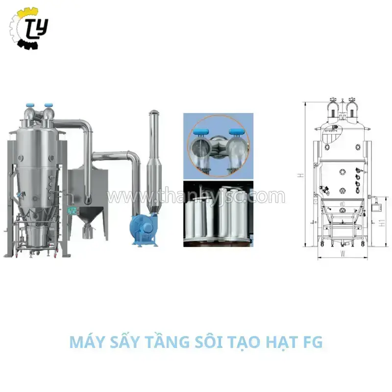 Máy Sấy Tầng Sôi Tạo Hạt FL-500