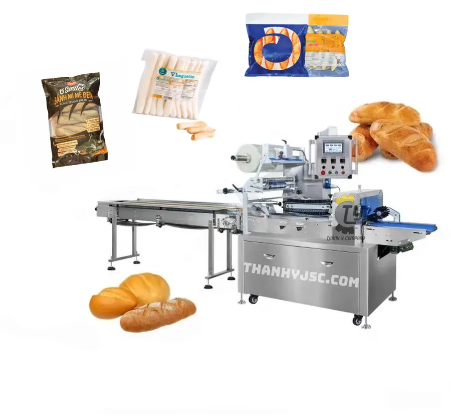 Máy Đóng Gói Ngang Tự Động Cho Đồ Ăn Liền 130 Túi/Phút