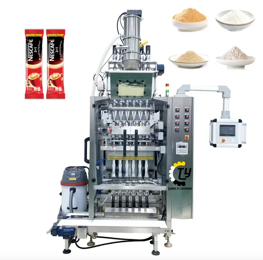 Máy Chiết Rót Và Đóng Gói Hạt Tự Động 4 Làn