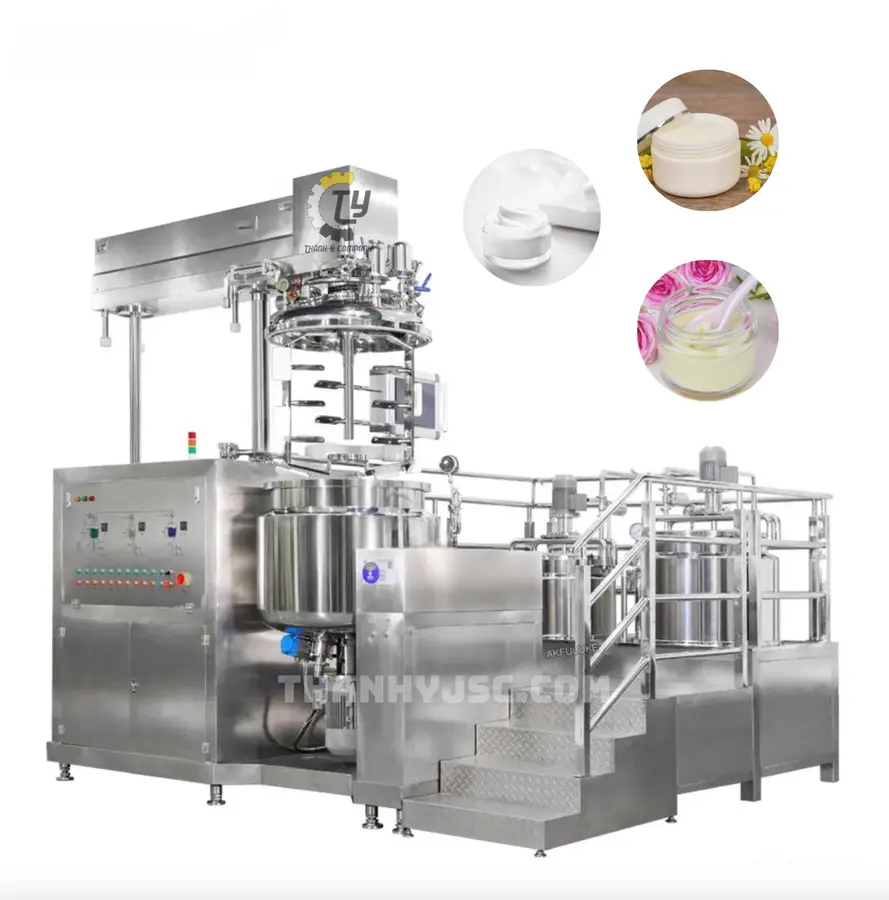 Máy Sản Xuất Kem Dưỡng Thể Nhũ Hoá Chân Không 100L