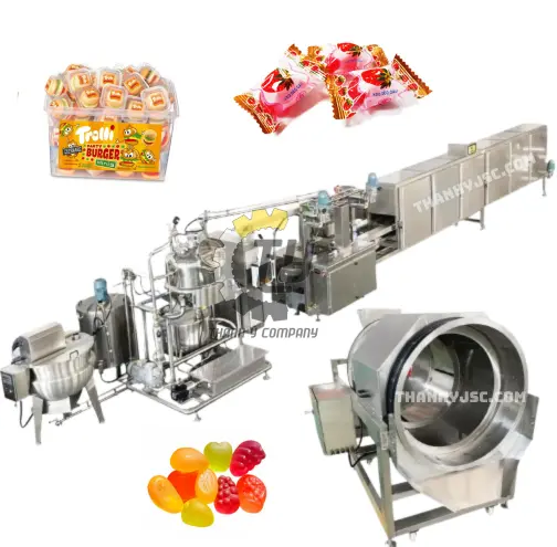 Dây Chuyền Sản Xuất Kẹo Dẻo Tự Động 150Kg/Giờ