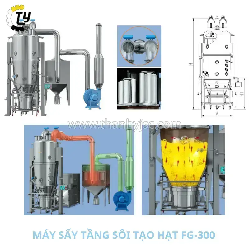 Máy Sấy Tầng Sôi Tạo Hạt FL-500