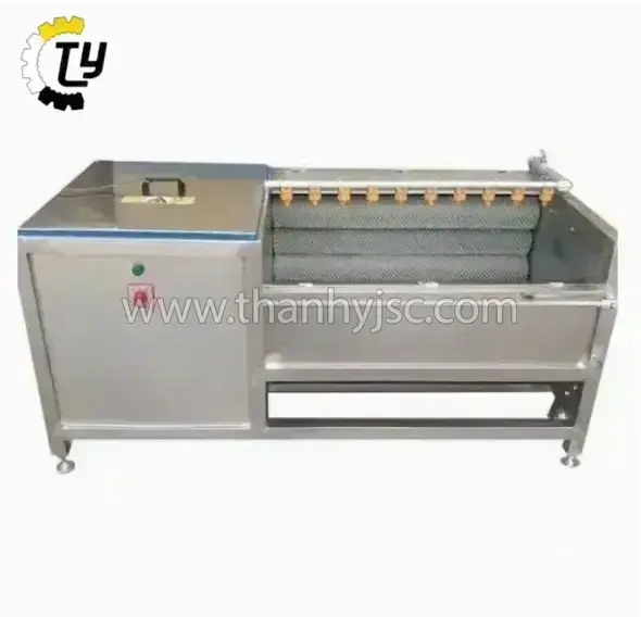 Máy Rửa Củ Quả- Dược Liệu Dạng Con Lăn 1200Kg/H - W12