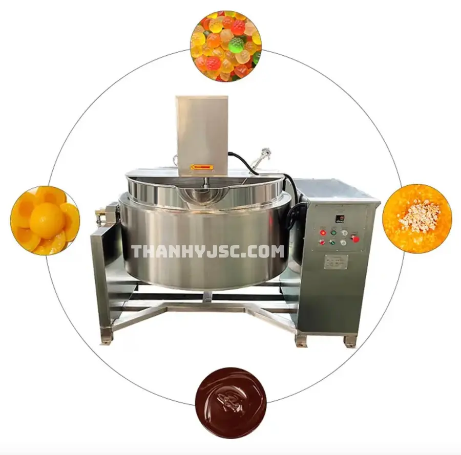 Bồn Nấu Thực Phẩm Có Khuấy Gia Nhiệt Thể Tích 500L