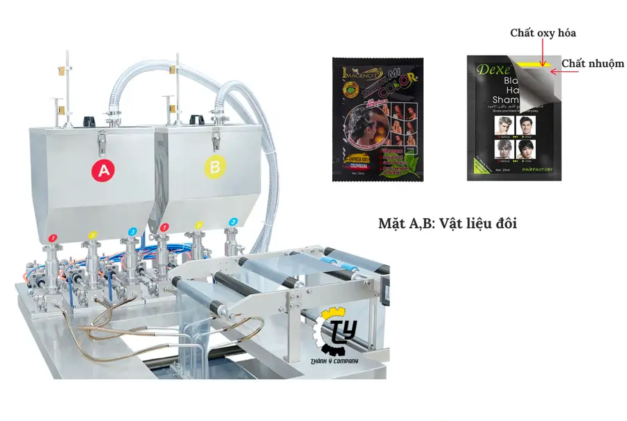 Máy Đóng Gói Dầu Gội Nhuộm Tóc Tự Động