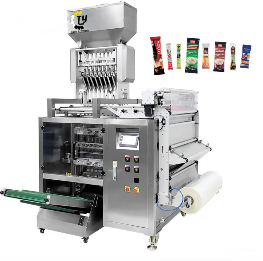 Máy Chiết Rót Và Đóng Gói Hạt Tự Động 6 Làn