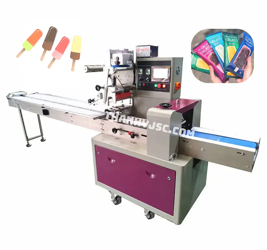 Máy Đóng Gói Ngang Tự Động Cho Kem Que