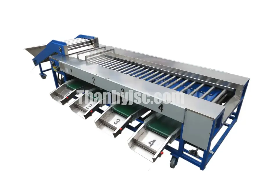 Máy Phân Loại Rau Củ Quả Dạng Con Lăn