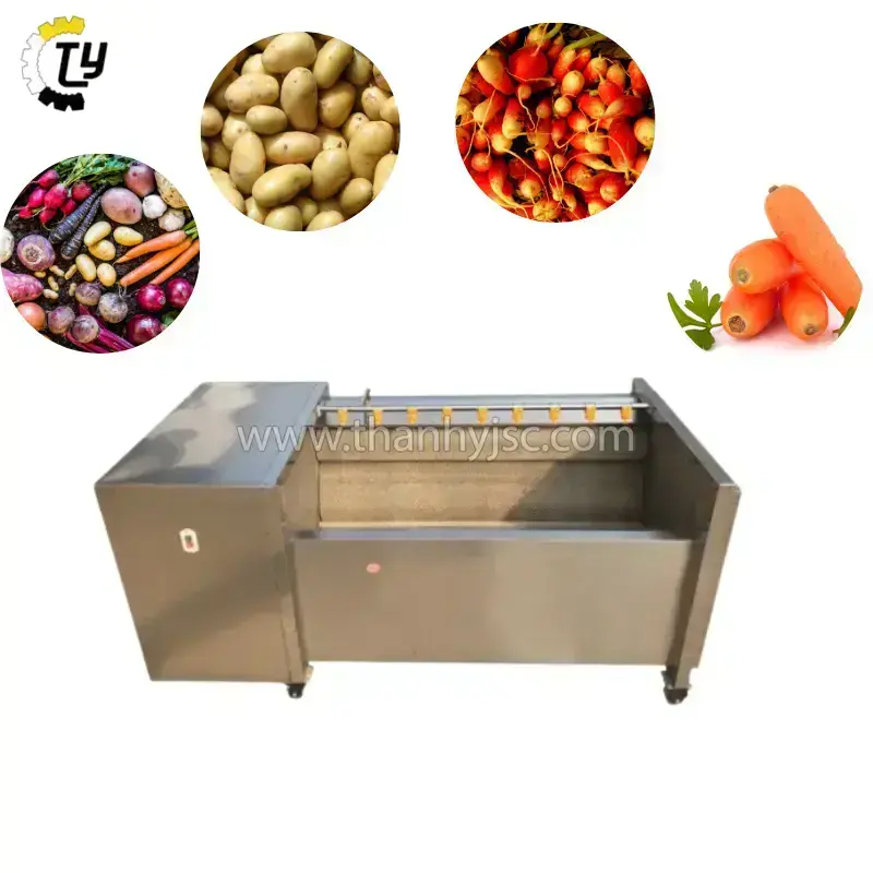 Máy Rửa Củ Quả- Dược Liệu Dạng Con Lăn 1800Kg/H - W18